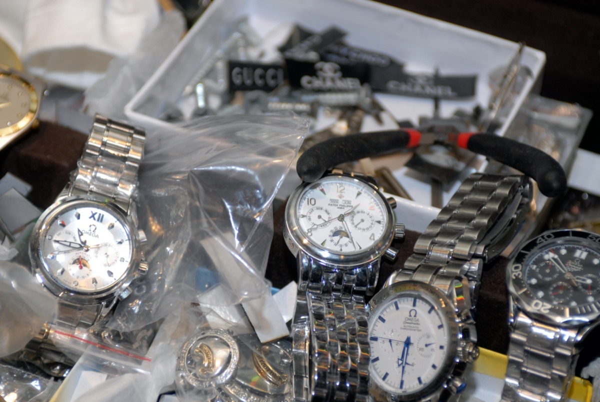 counterfeit luxury items being sold