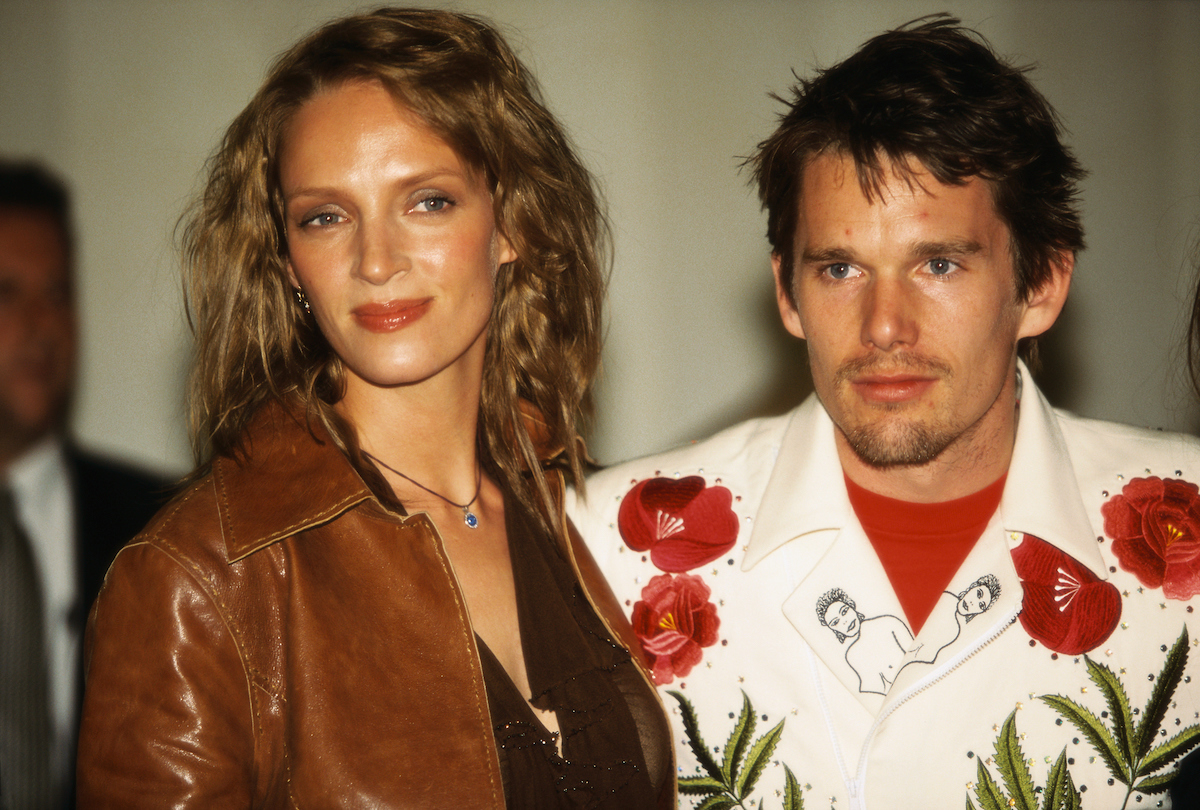 Uma Thurman and Ethan Hawke photographed in 2001