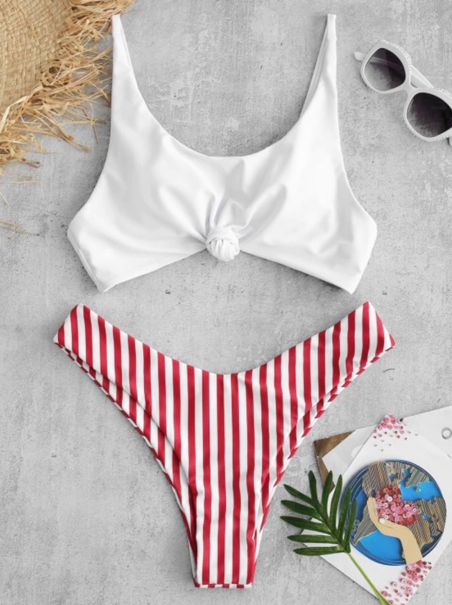 ZAFUL Striped Bikini Fourth of July Accessories