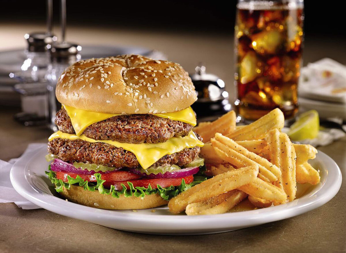 denny's double cheeseburger