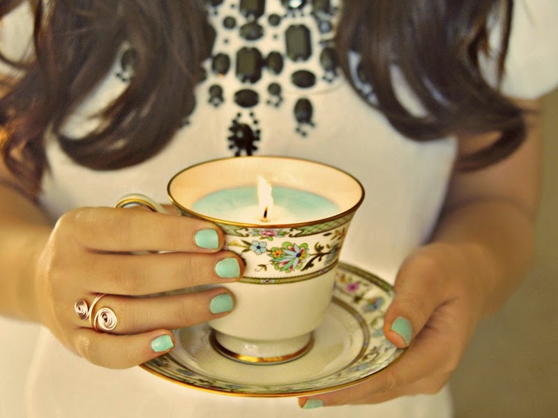 4. Teacup candles