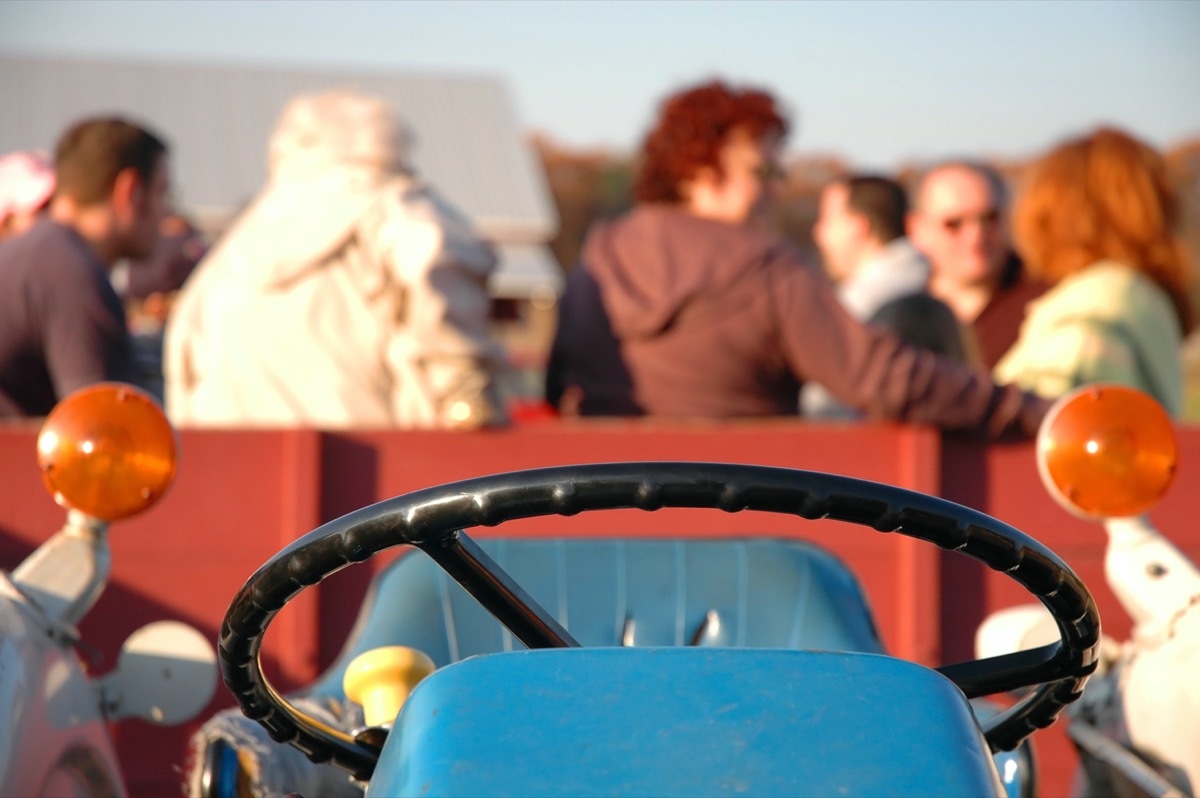 Loading up the wagon for a hayride