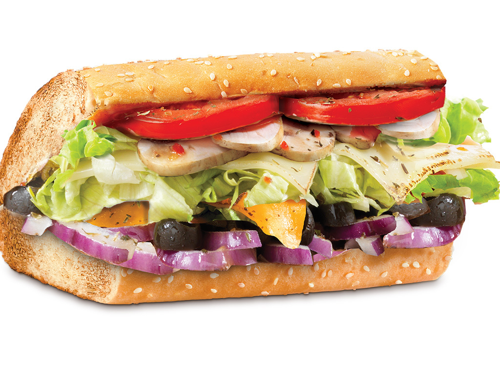 Quiznos veggie guac sub