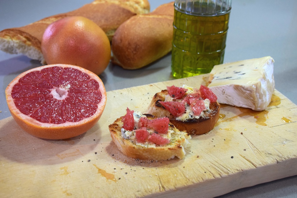 13. Blue Cheese And Grapefruit Bruschetta