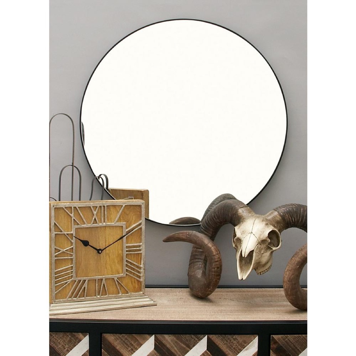 circular black wall mirror cheap home upgrades