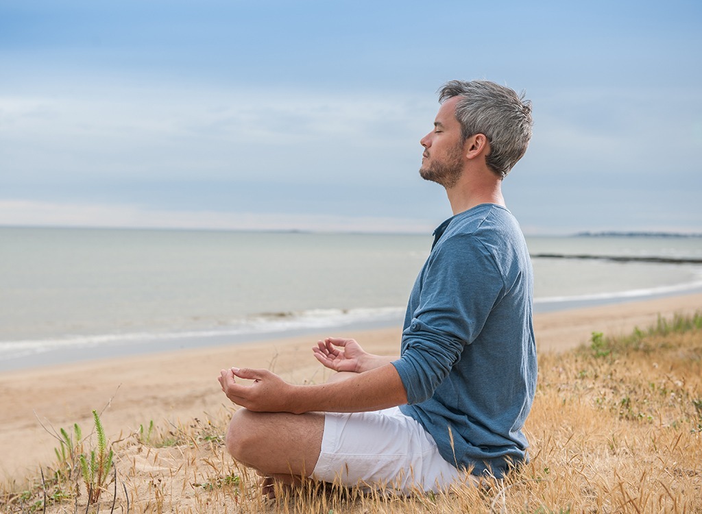 man meditating