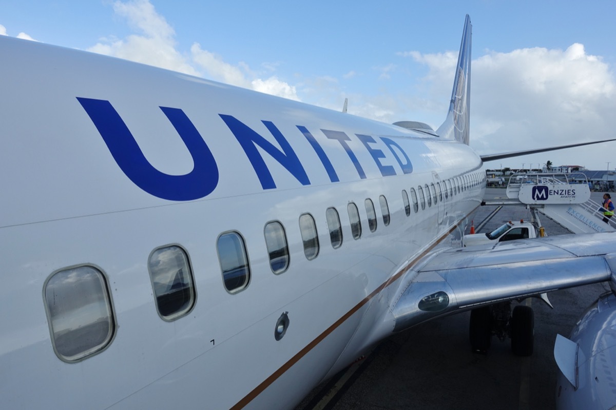 side of united airlines plane