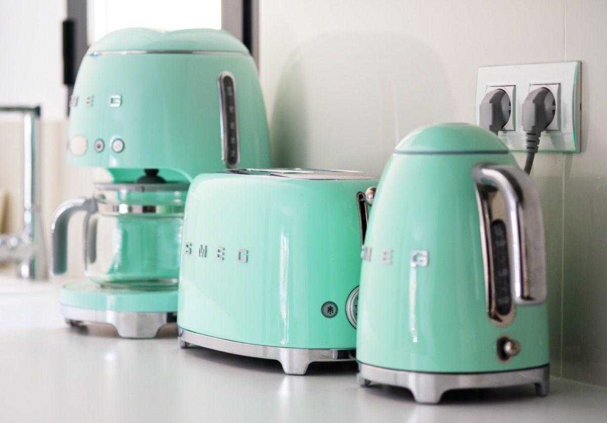 pastel green smeg appliances