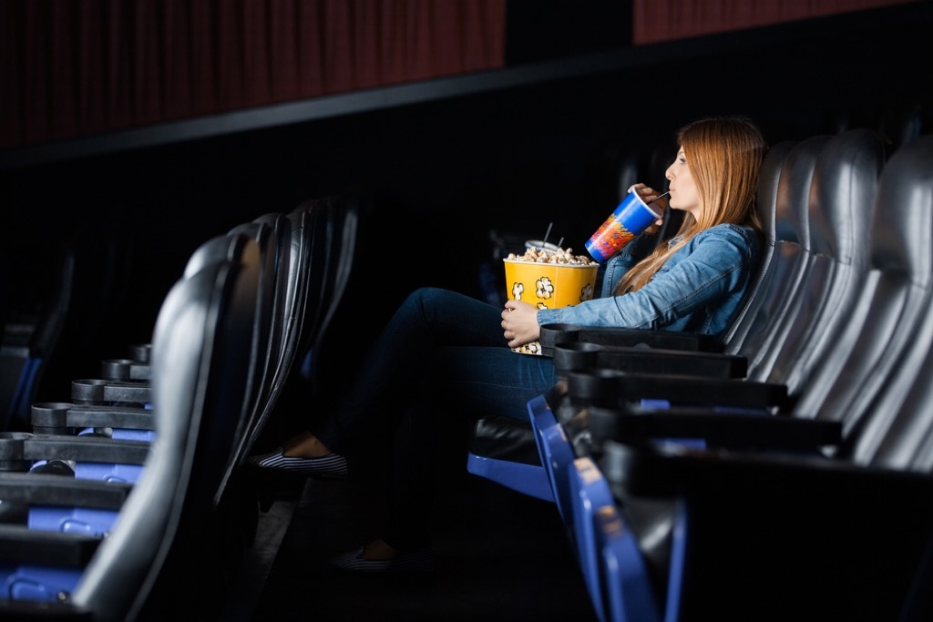 alone at movie theater