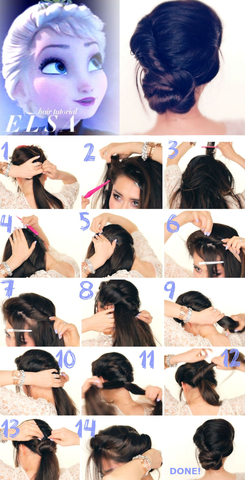 Frozen Elsa Hair Tutorials for Your Little Cutie