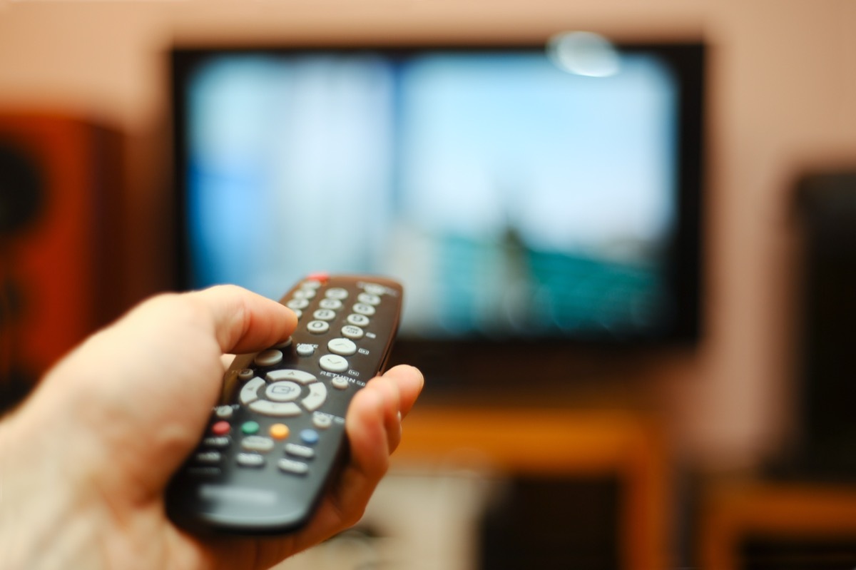 using remote control to watch tv