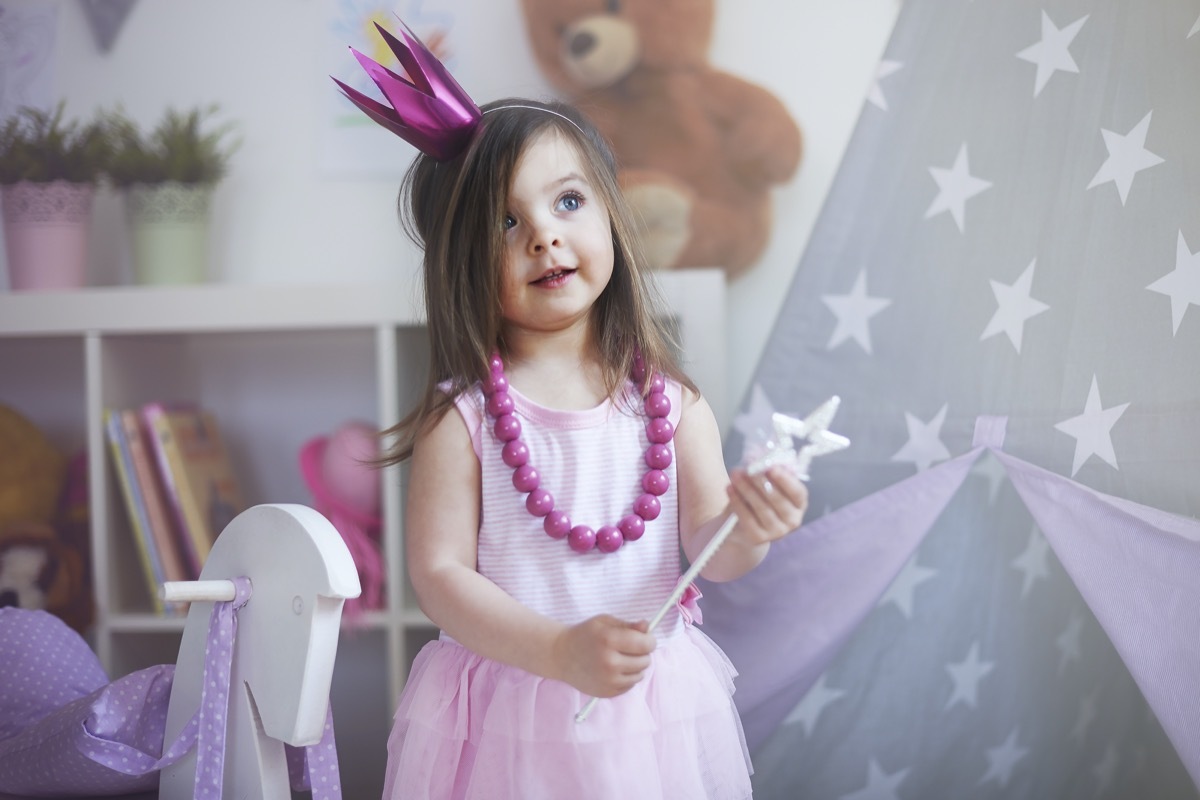 Little girl dressed as fairy princess