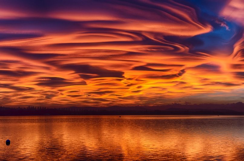 Lenticular Clouds Varese Lake Italy photos of rare events