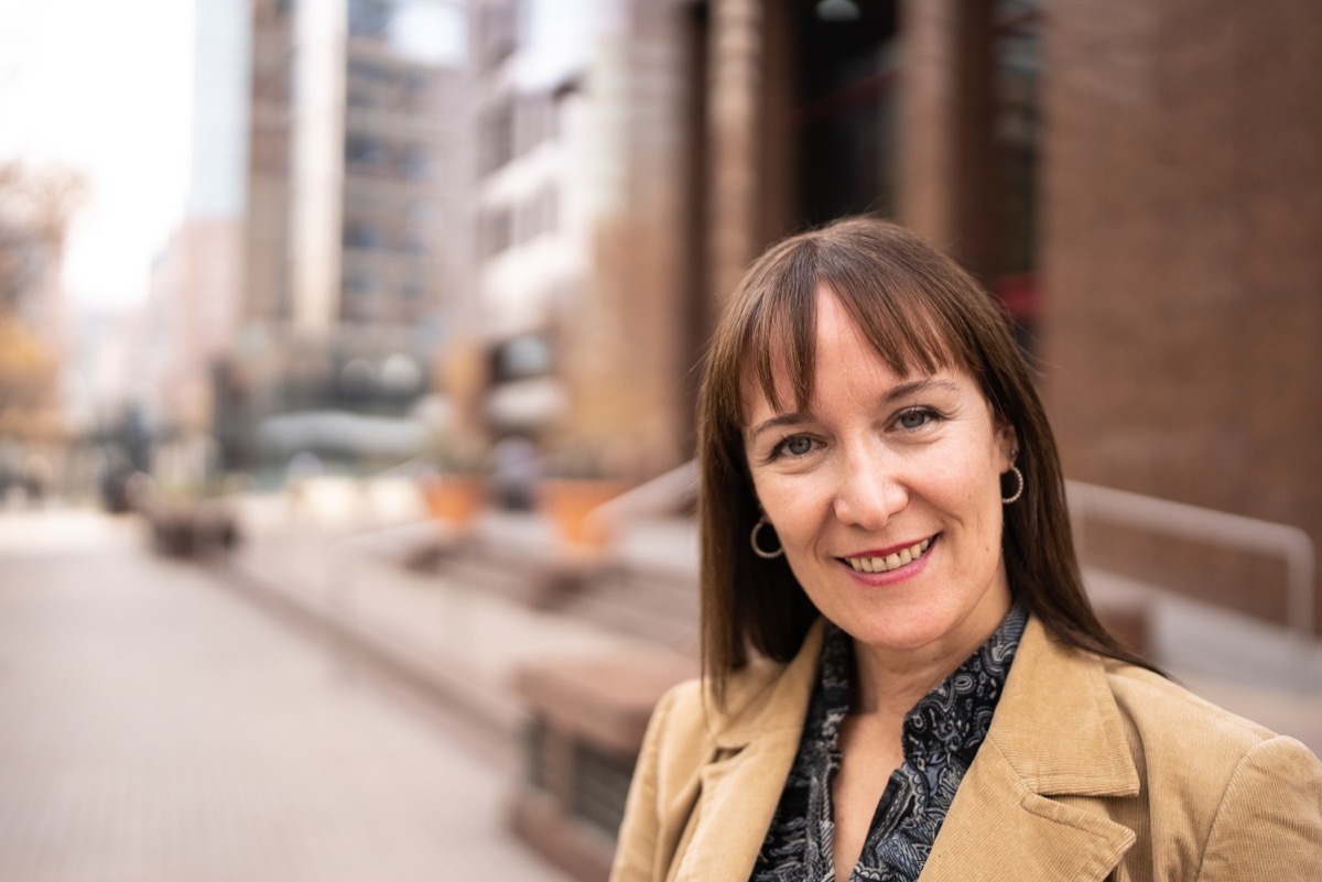 Portrait of a mature businesswoman outdoors