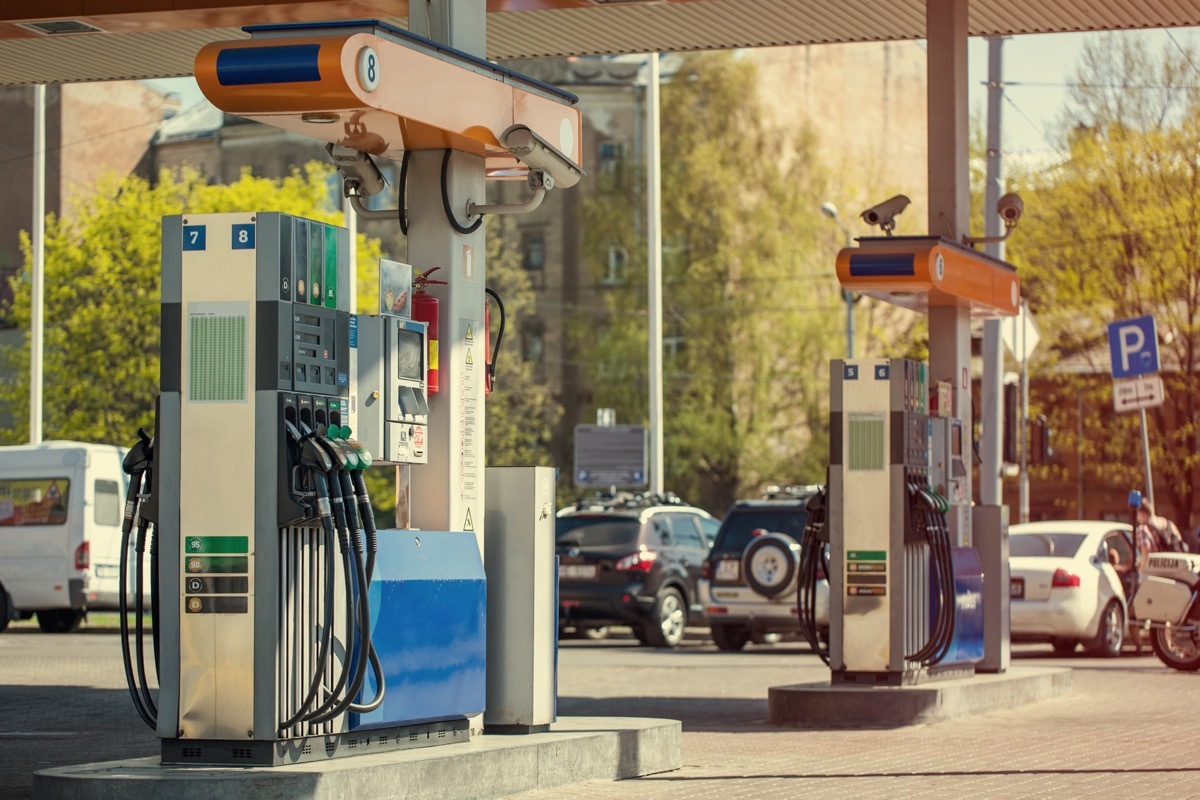 pumps at gas station