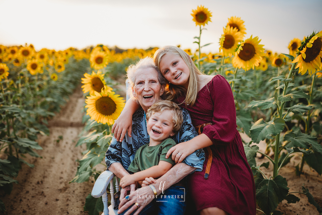 Family portraits, four generations of family