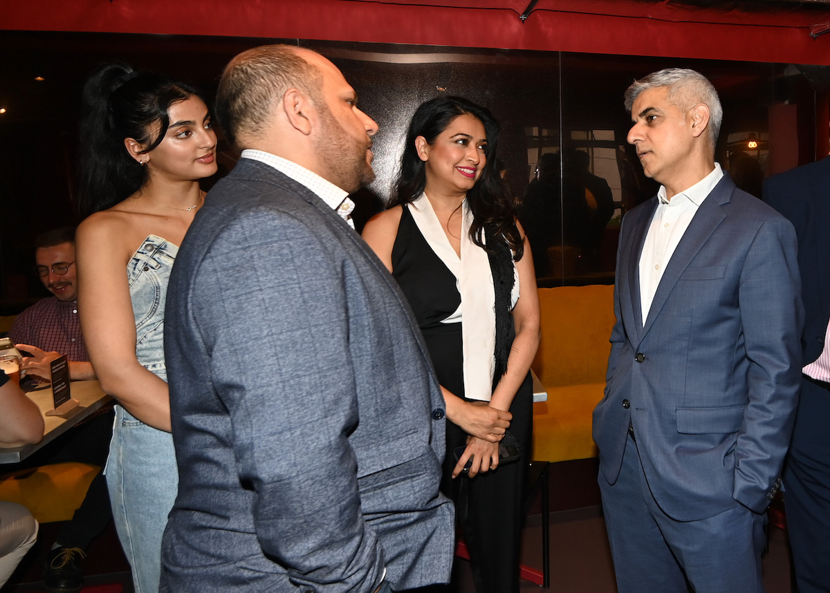 Nikkita Chadha, Sajid Varda, Saima Mohsin and Sadiq Khan at a screening of 