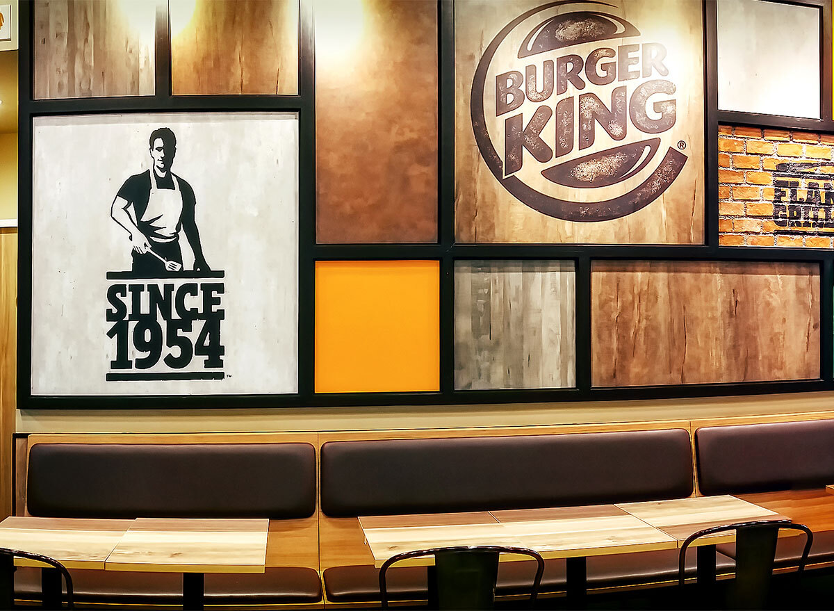 inside of burger king restaurant