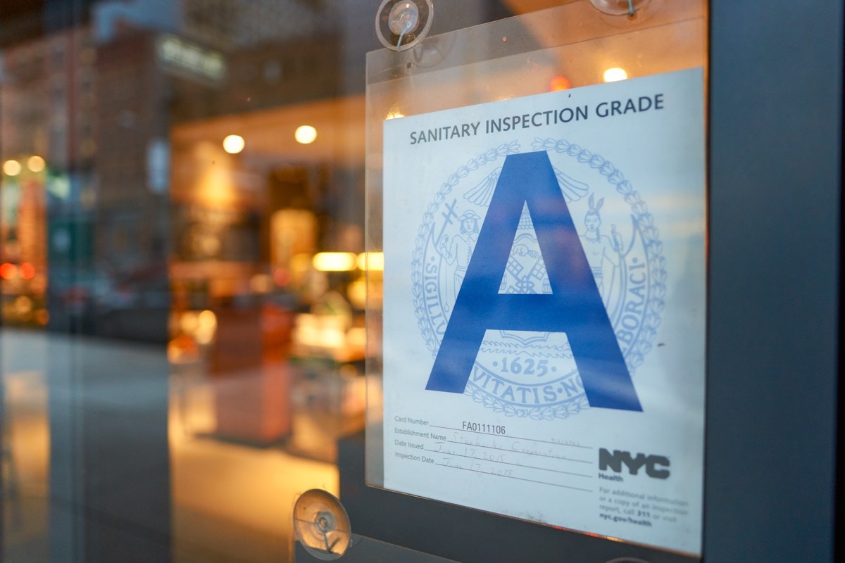 inspection grade sign