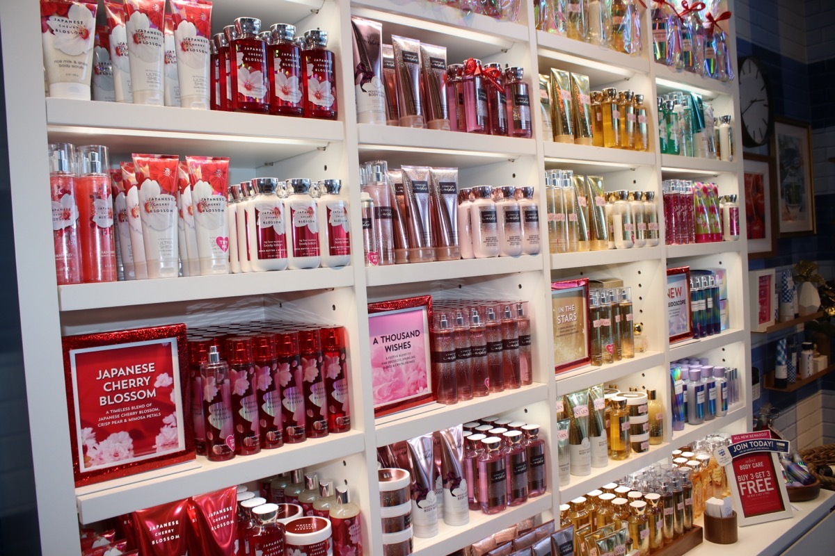 Bath and Body Works Shelves