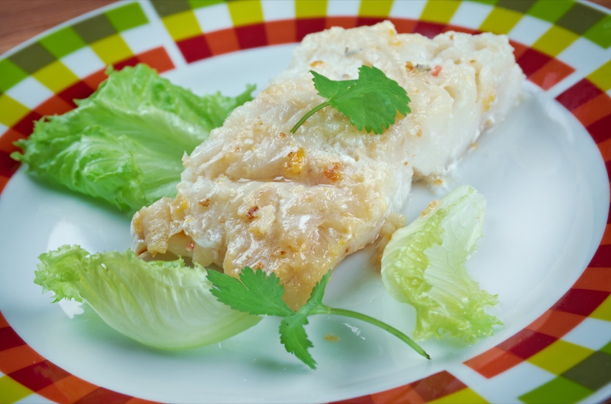 Lutefisk on a plate