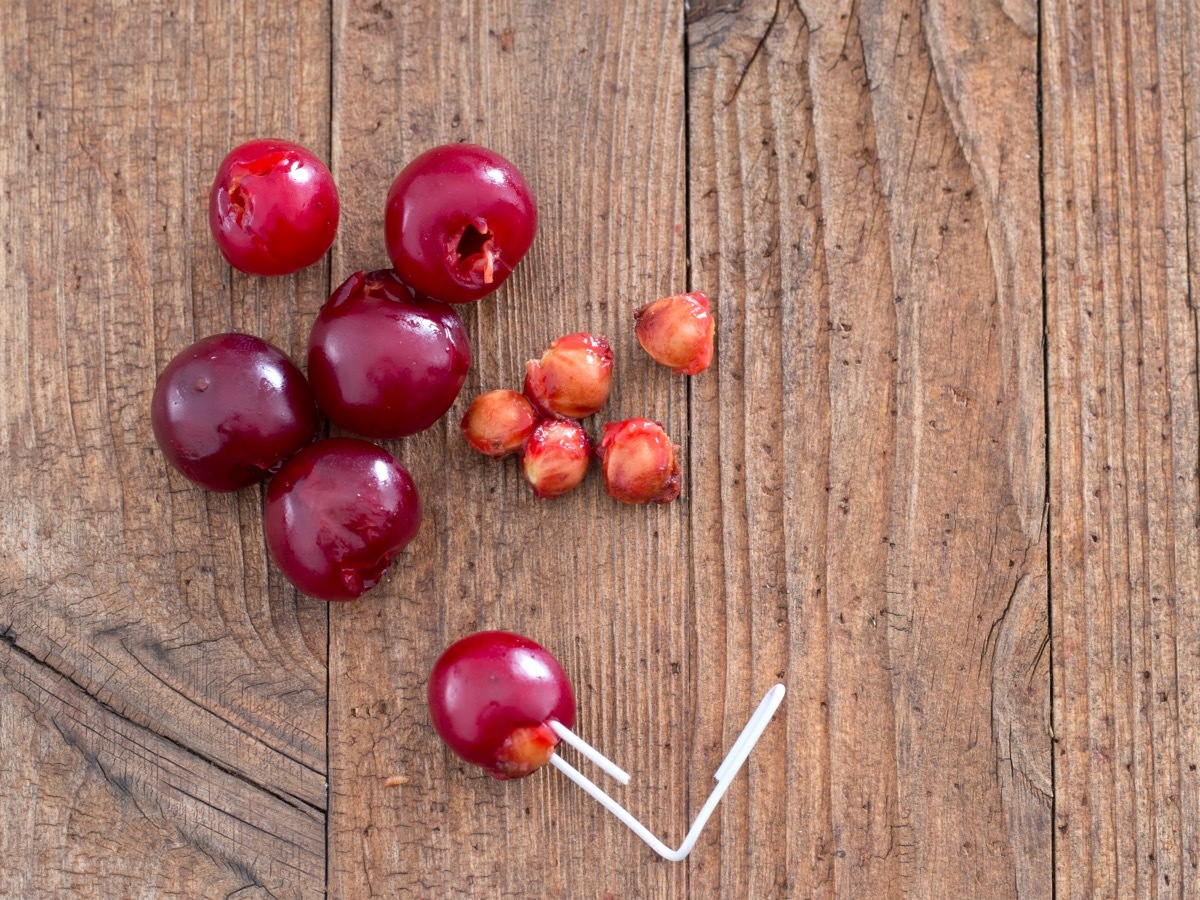 Removing Cherry Pits with a Paperclip Reuse Disposable Items