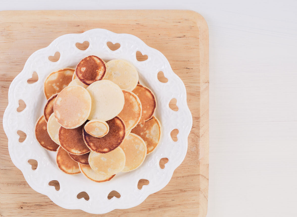 mini pancakes in bowl