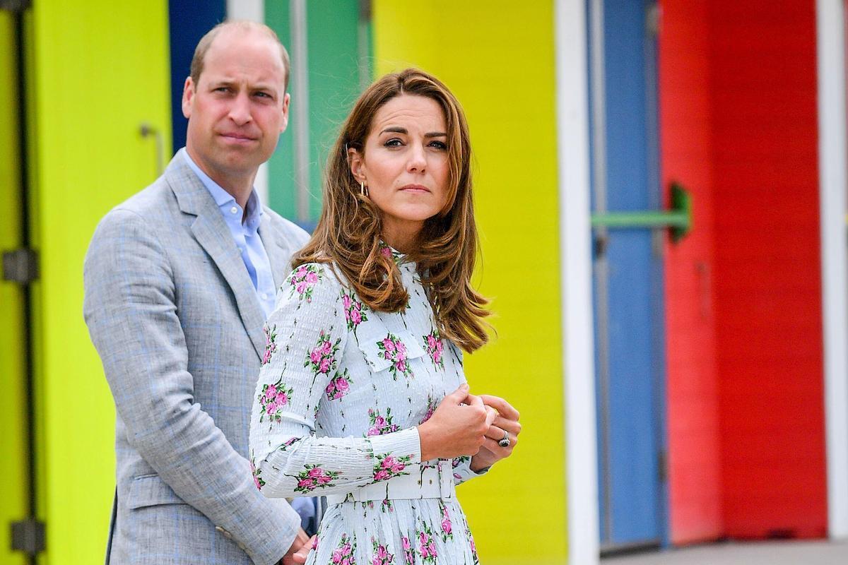 Britain's Prince William and Catherine, Duchess of Cambridge walk on a promenade during their visit to Barry Island, South Wales, as local businesses reopen amid the coronavirus disease (COVID-19) outbreak, Britain August 5, 2020.