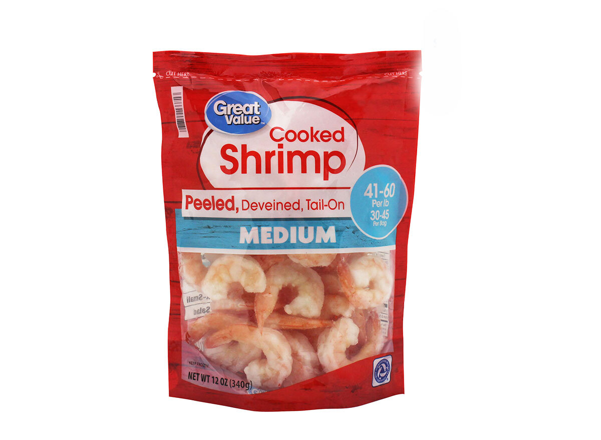 cooked medium tail on shrimp