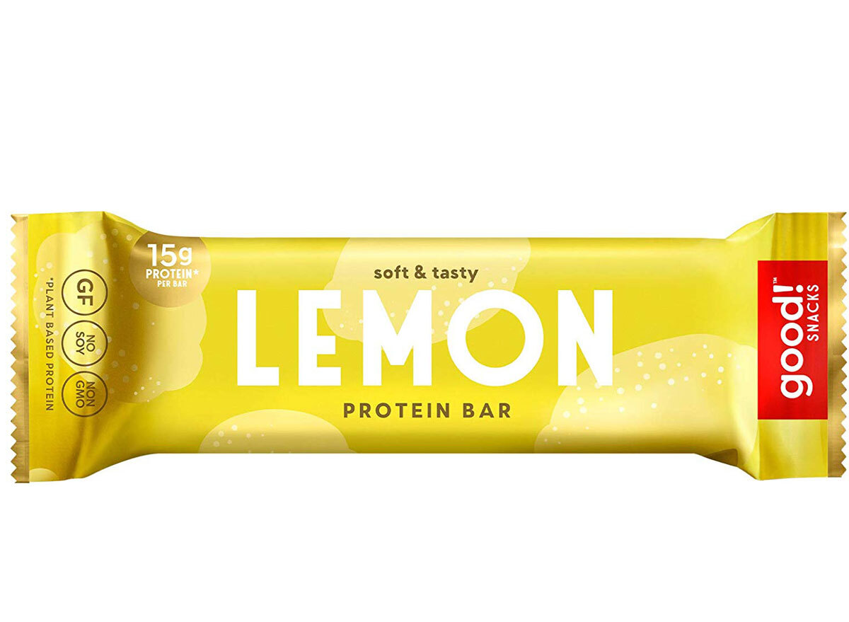 good snacks lemon plant based protein bar