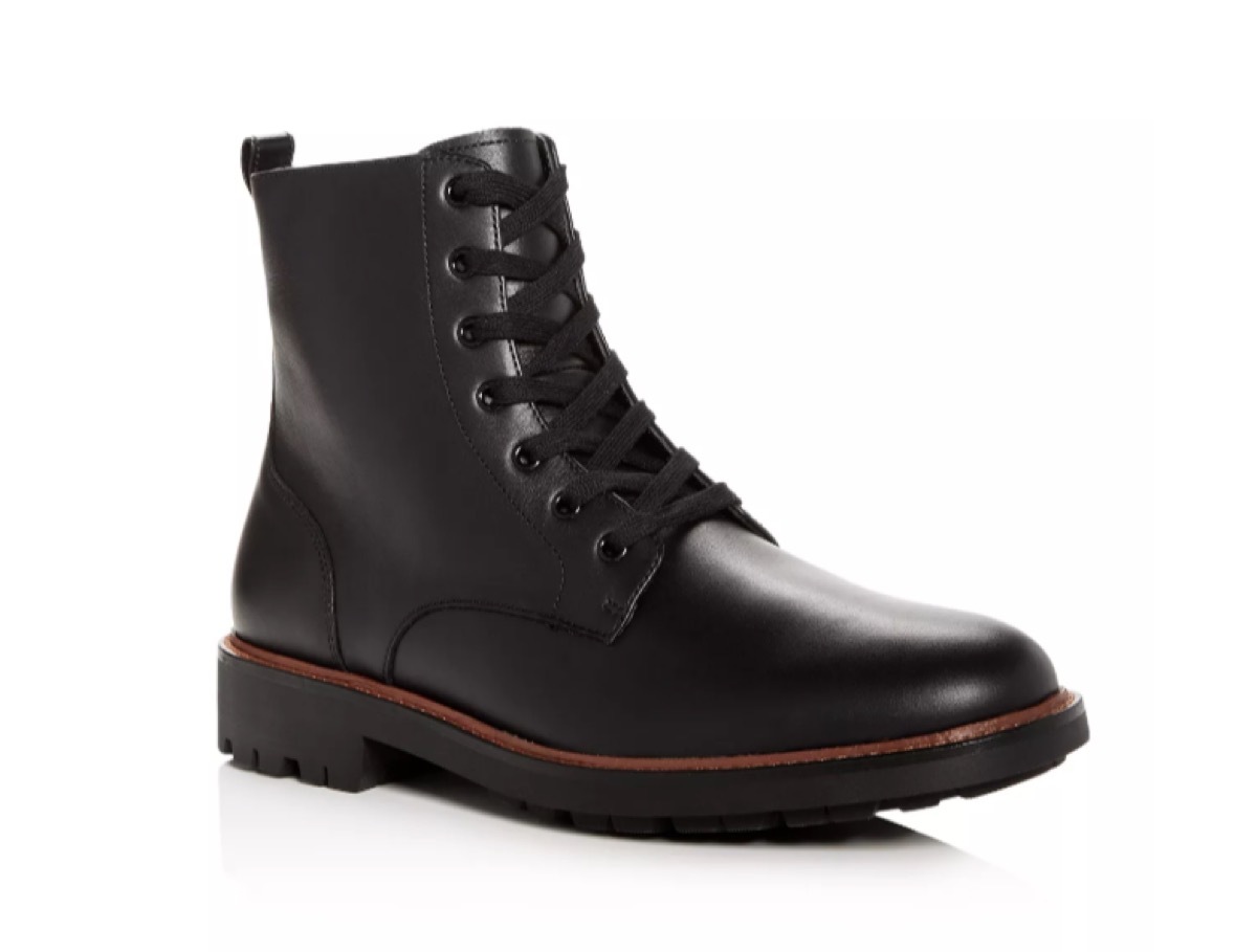 coach black lace-up boots