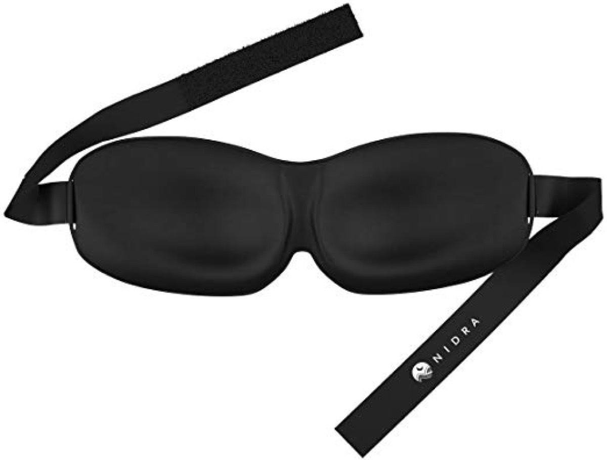 black sleep mask, better sleep essentials