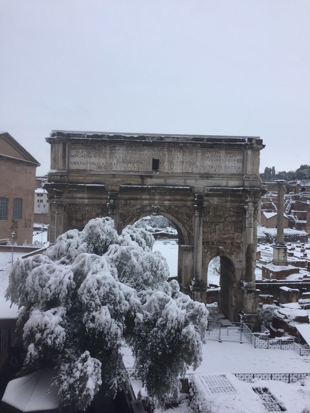 snow in rome