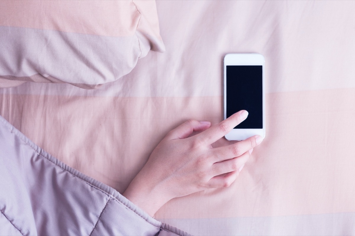 phone in bed