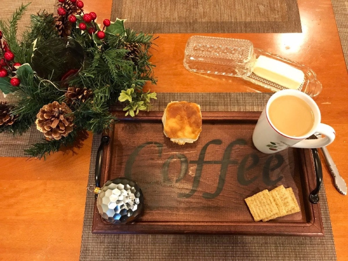 wooden coffee tray, best gifts for coffee lovers