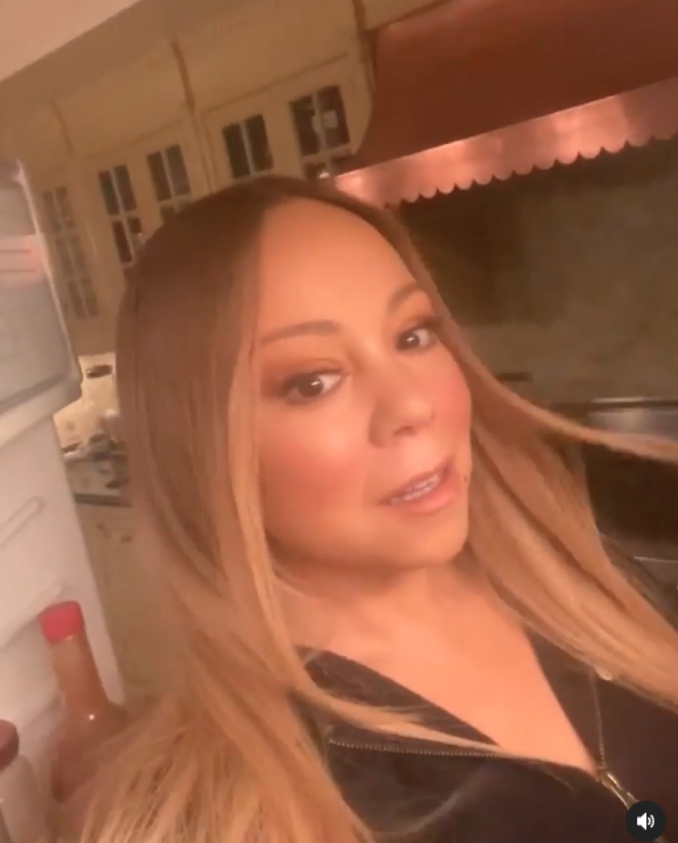 Mariah Carey refrigerator selfie