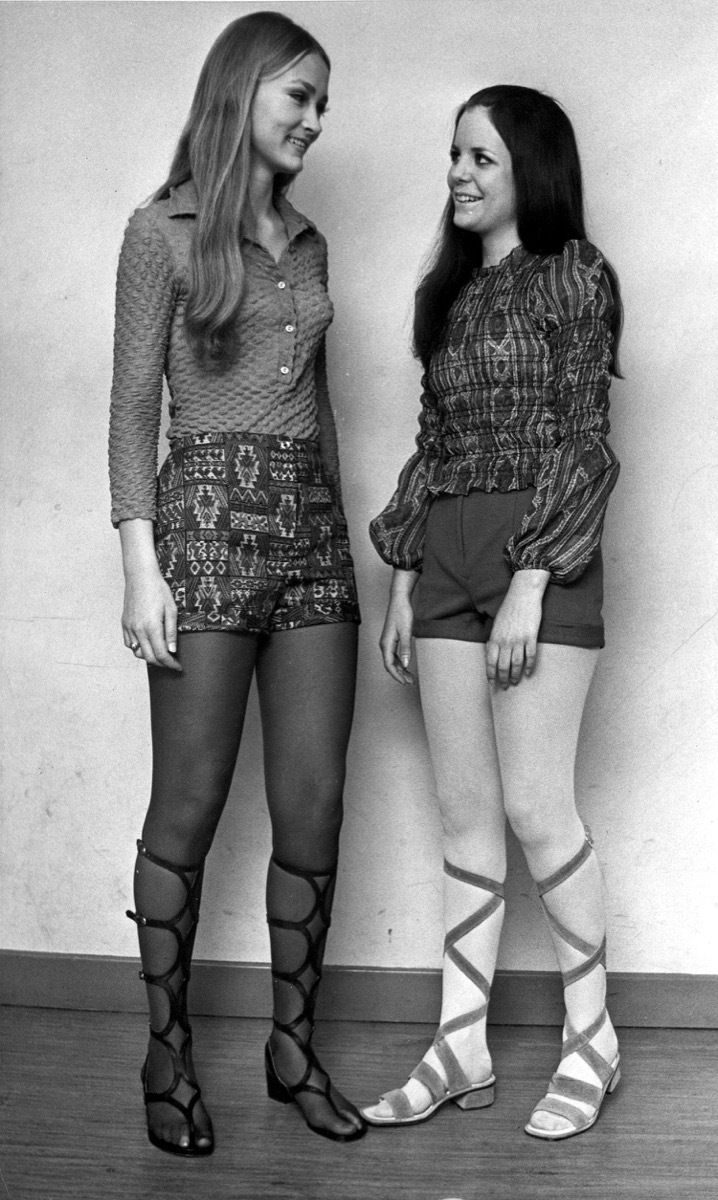 women wearing hot pants in 1971