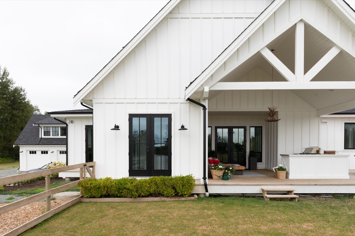 exterior of farmhouse, modern farmhouse painted white