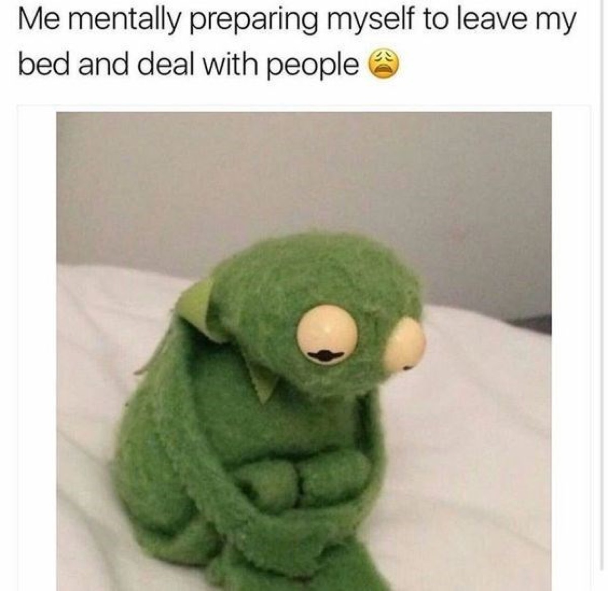 Sad Kermit Monday meme