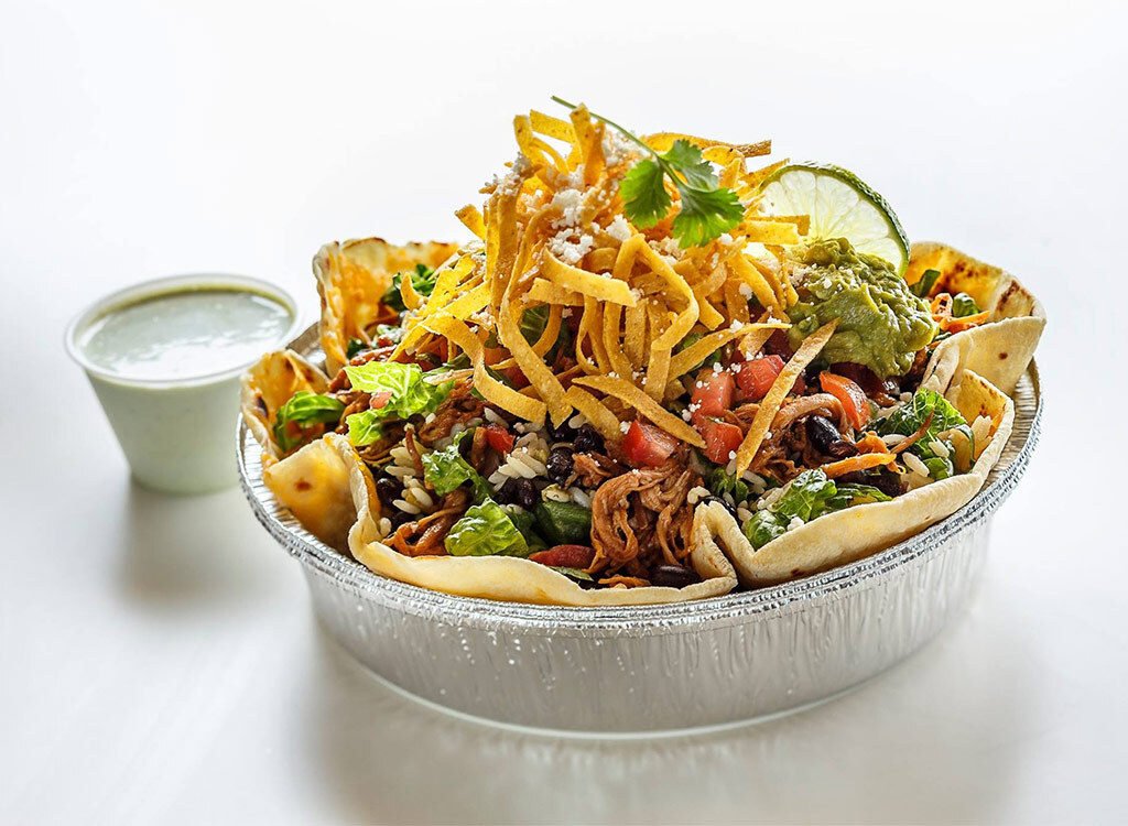 Cafe rio taco salad with tomatillo ranch