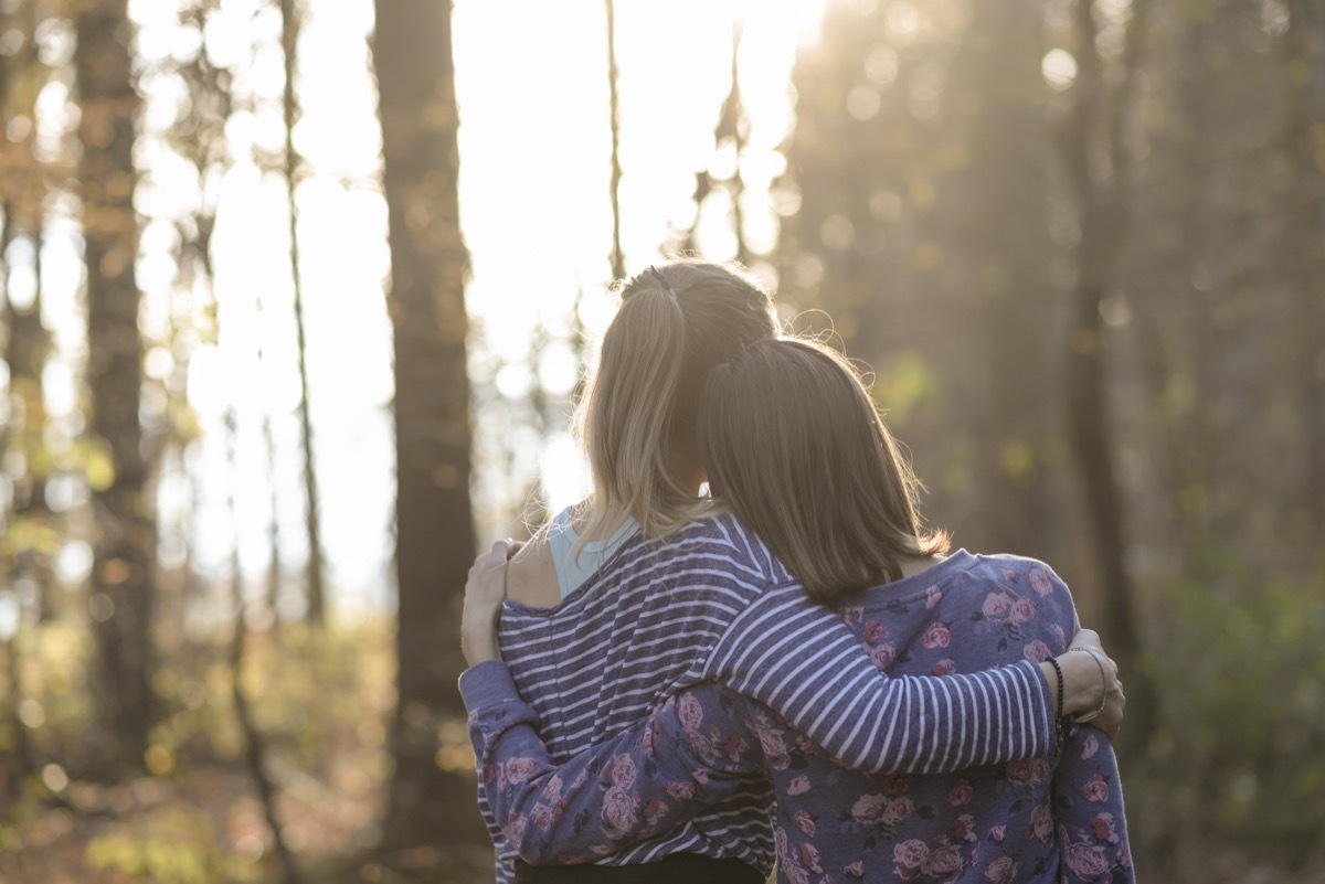 female couple in supportive relationship