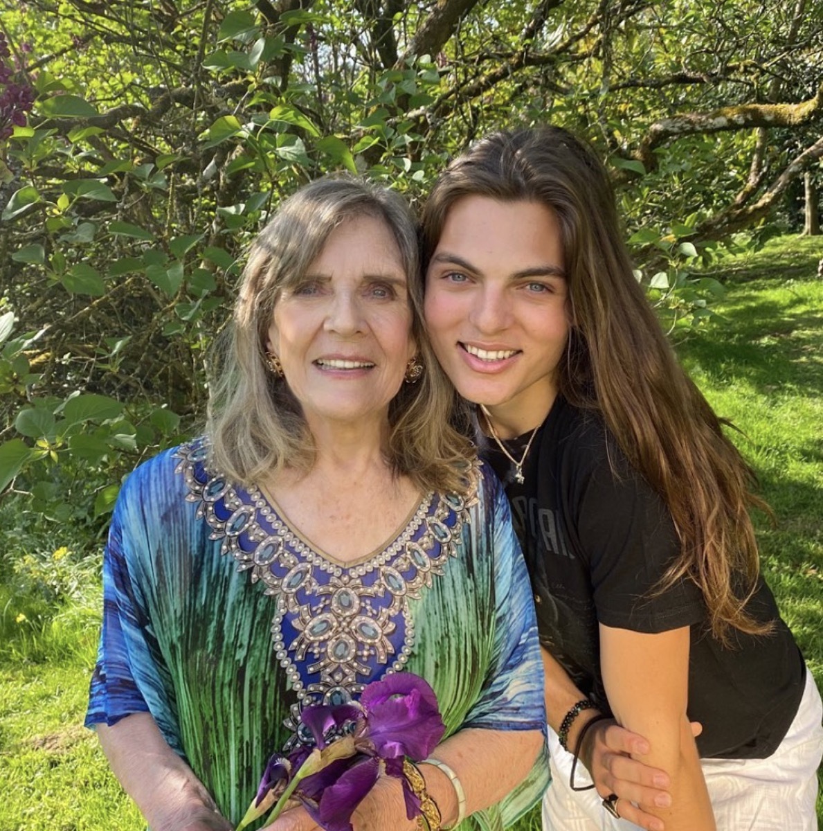 damian hurley and his grandmother