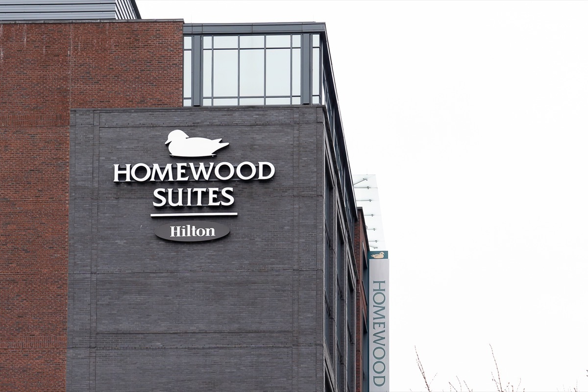 A Homewood Suites hotel building in Washington D.C.