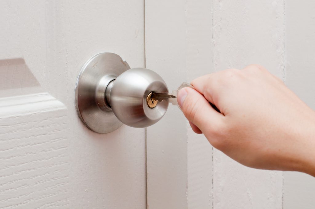 Unlocking Door in Home