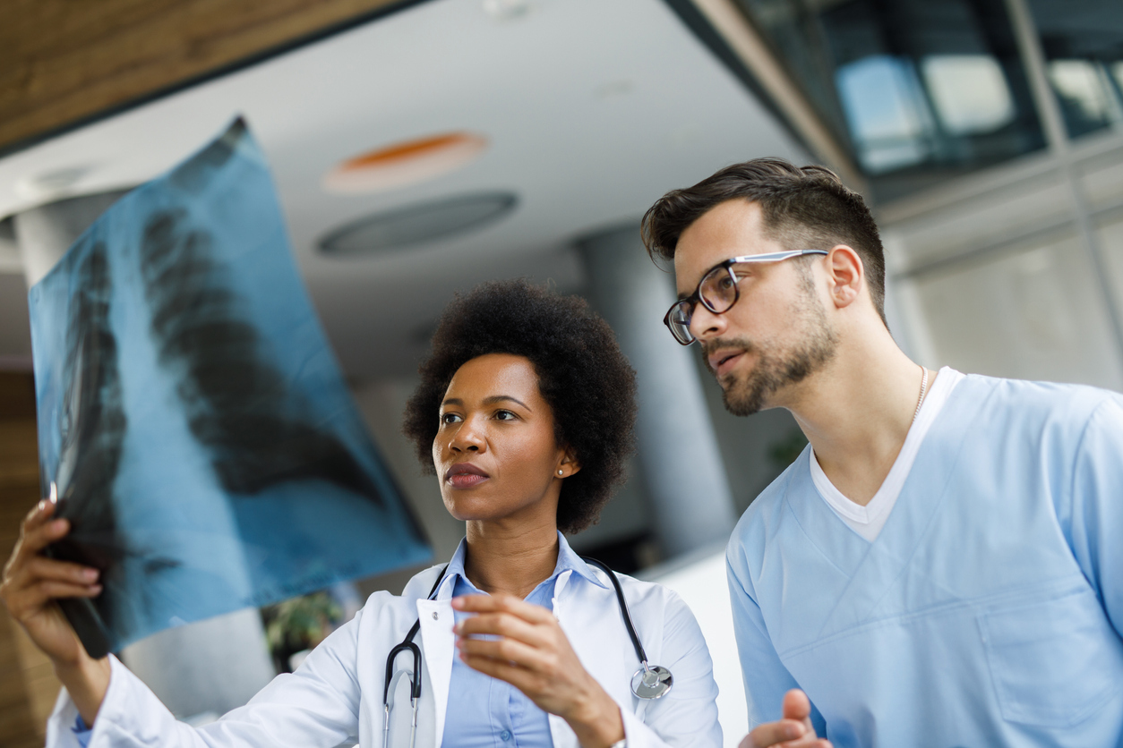 Doctors analyzing a medical scan