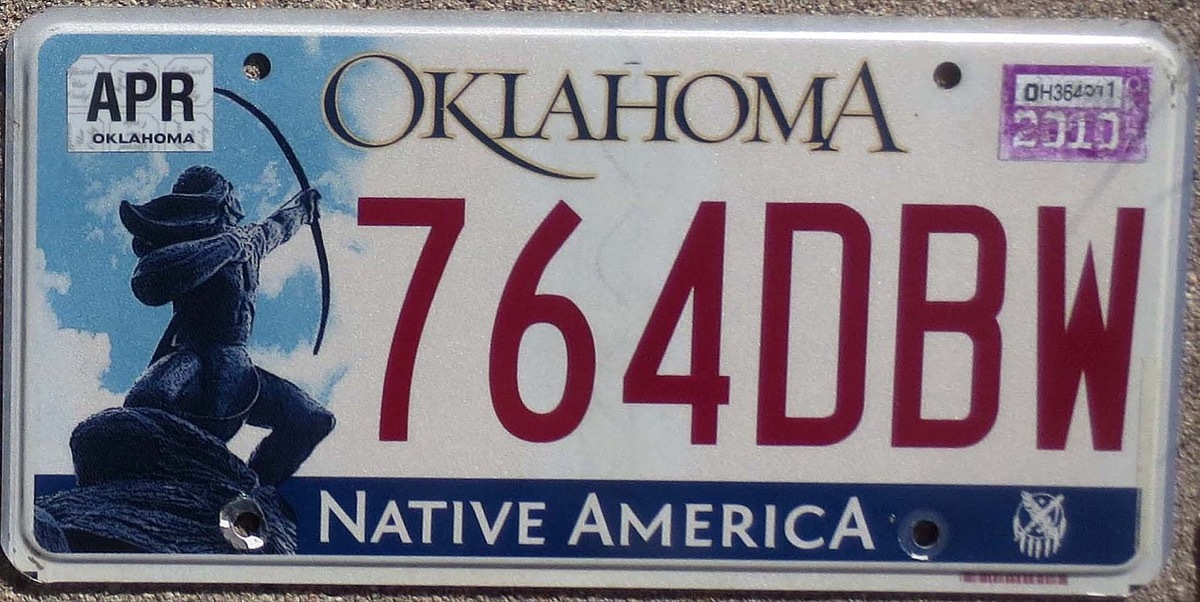 oklahoma license plate