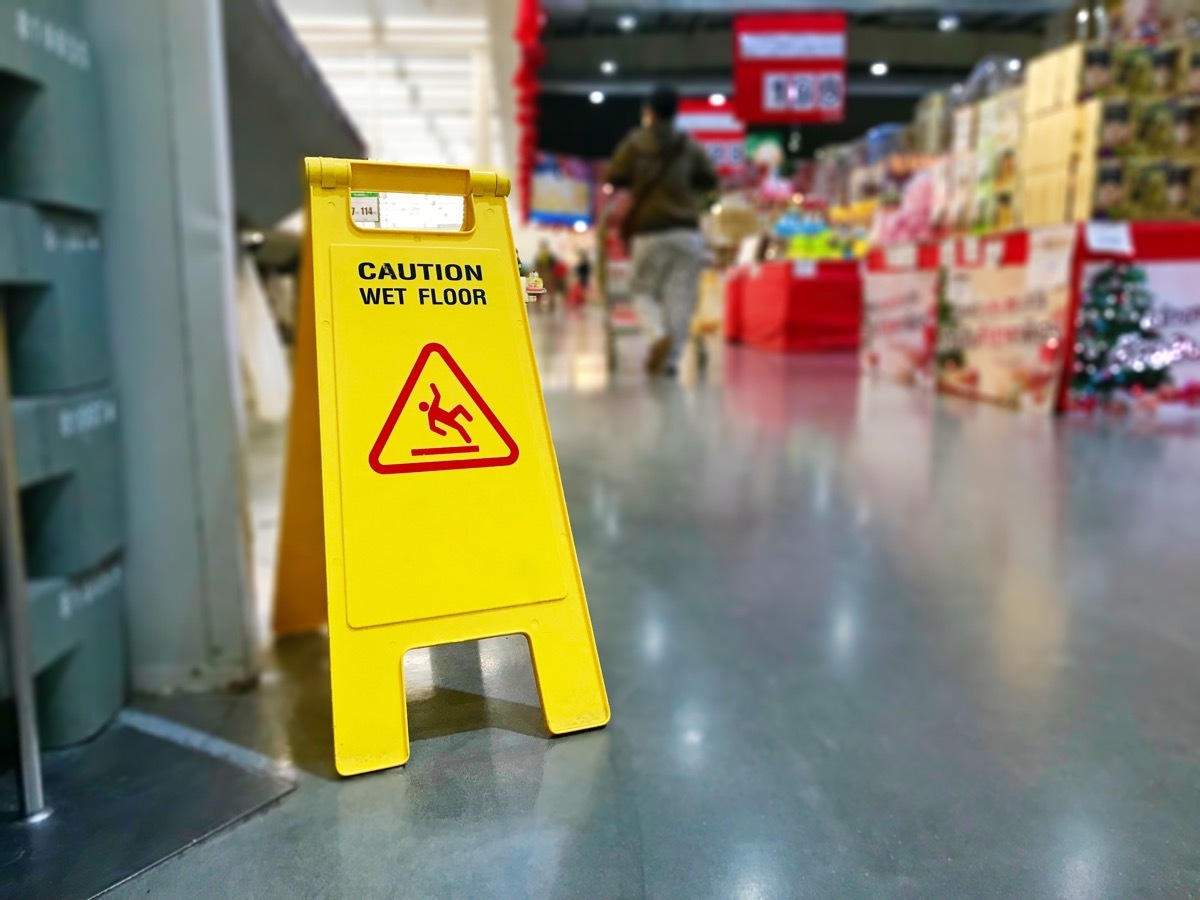 caution wet floor sign