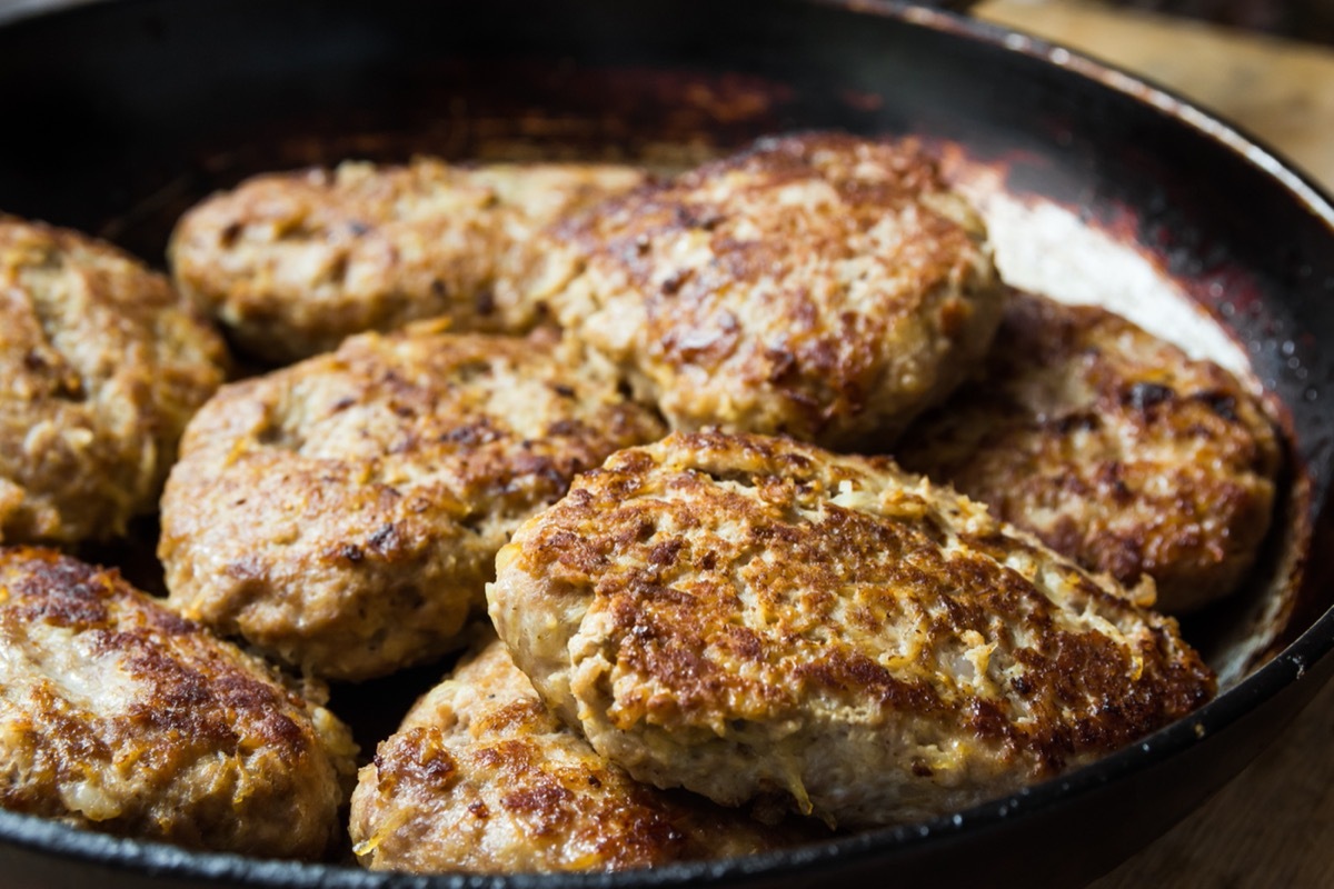 cooked burgers on plate