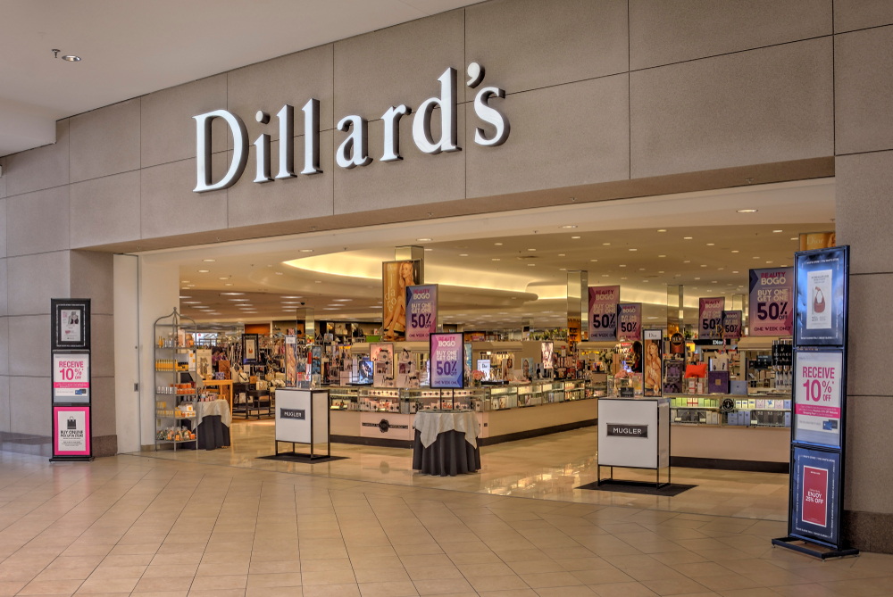 dillards store inside of a mall