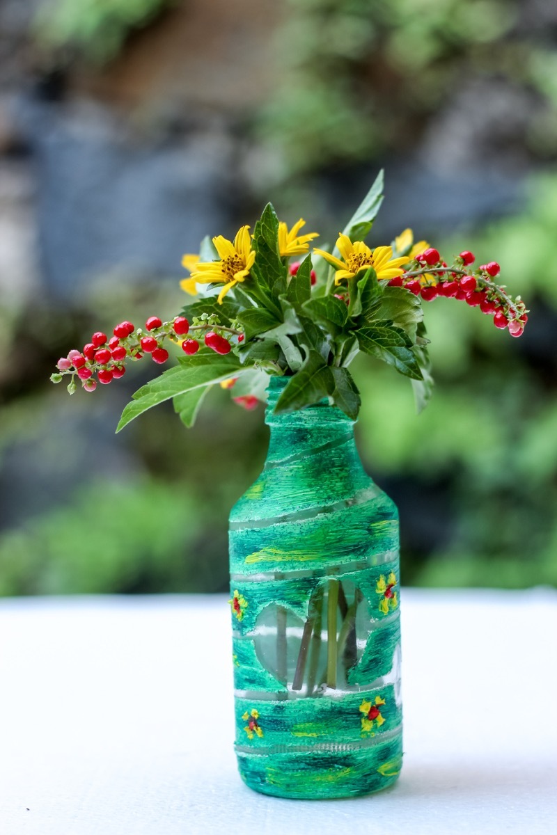 Water Bottle Vase Water Bottle Second Uses